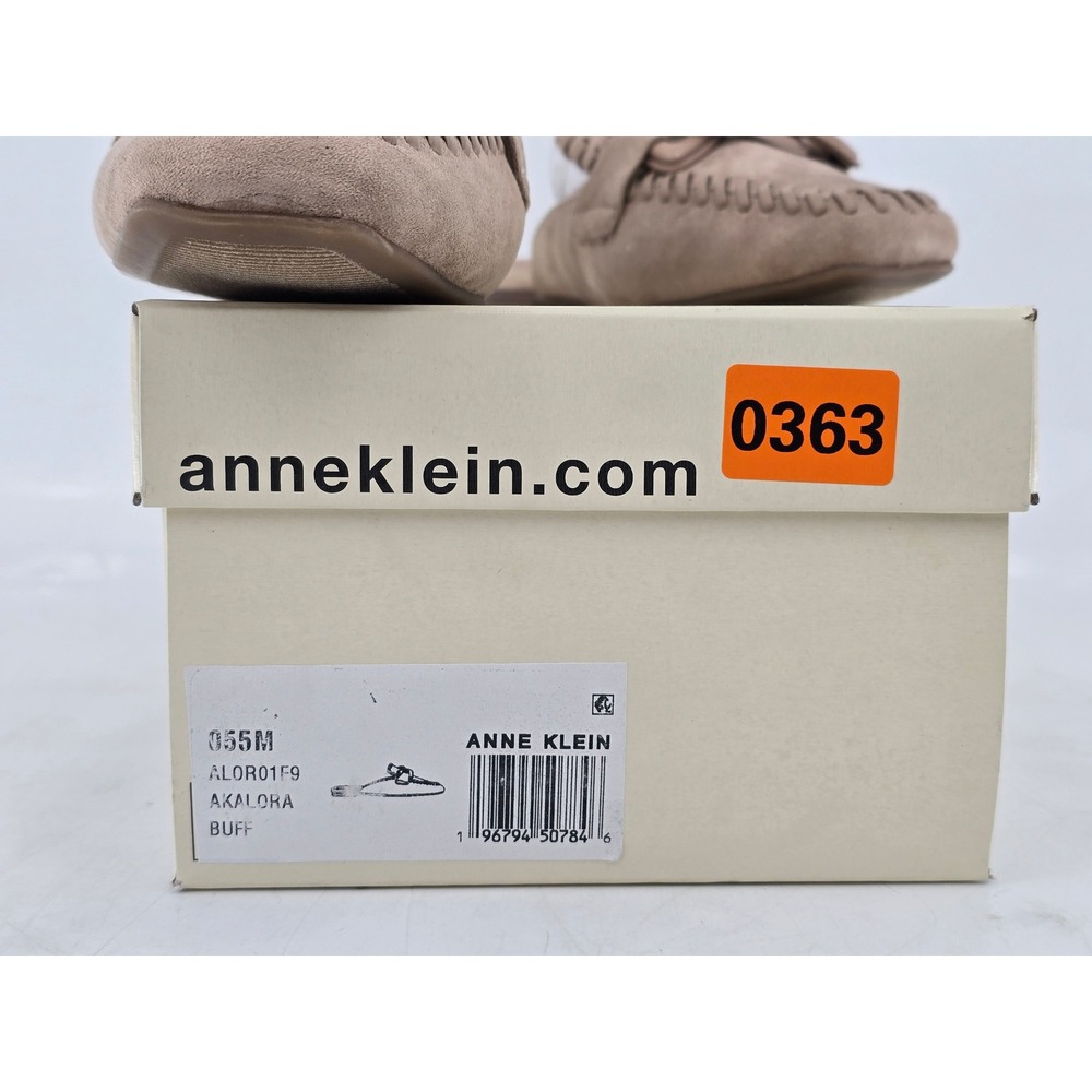 Anne Klein Akalora Mules‎ Womens 5.5 Buff Beige Chain Link Slip On -New